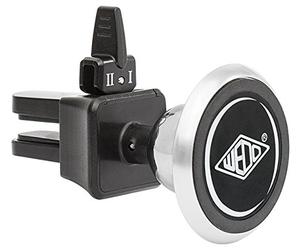 Wedo 06015054 Dock de it Premium Fiche Support pour smartphone/fente d'aération auto Métal Magnétique de voiture articulé en caoutchouc Argent/Noir