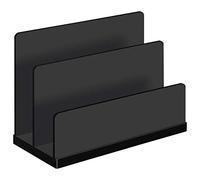 WEDO 0633001 Black Office Porte-lettres acrylique à 2 compartiments Noir