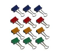 Wedo 0642151999 Emballage blister de 12 Pince à documents 19 mm Couleurs Assorties
