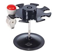 Wedo 064801 Porte-tampons à 8 compartiments Rond Noir