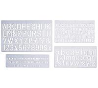 Wedo 07012 Kit trace-lettres avec 3 hauteurs de caractère 5 mm/10 mm/20mm - Pack de 4