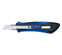 Wedo 078918 Cutter soft-grip 18mm avec 2 lames de rechange Bleu