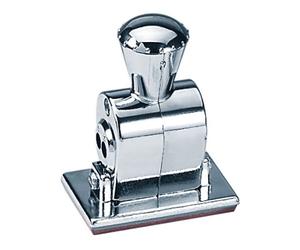 Wedo 0873 Tampon dateur avec texte à boîtier en métal taille d'empreinte 3 x 5 cm