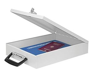 Wedo 1021537 Coffre à documents A4 Format 35,5 x 26,0 x 6,7 cm Gris lumière