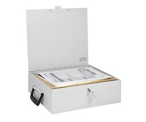 Wedo 1021637 Coffre à document/classeur A4 Gris lumière