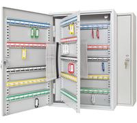 Wedo Armoire à clés 10265037X – 150 crochets, acier revêtu 38×14×55 cm, serrure 2 clés, gris clair