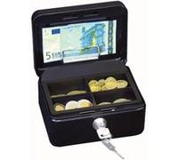 Wedo 145121h caissette à monnaie à 4 compartiments avec clip 15,2 x 11,5 x 8 cm noir Noir G