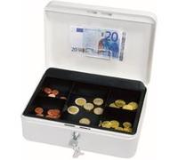 Wedo Caissette à monnaie avec clip – 5 compartiments – 25 x 18 x 9 cm – Blanc