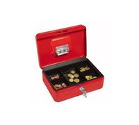 Wedo 145302h caissette à monnaie à 5 compartiments avec clip 25 x 18 x 9 cm rouge