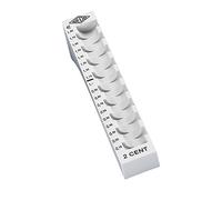 Wedo 160700237 Colonne à pièces pour 90 pièces Gris lumière