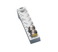 Wedo 160705037 Colonne à pièces pour 65 pièces Gris lumière