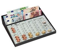 Wedo 160958049 Monnayeur avec compartiment pour billets 27,0x25,5x6,5cm Noir/gris lumière