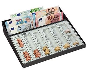 Wedo 160958049 Monnayeur avec compartiment pour billets 27,0x25,5x6,5cm Noir/gris lumière