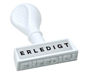 WEDO 19316 Tampon Erleift en plastique avec poignée ergonomique Blanc Largeur d'impression env. 45 mm