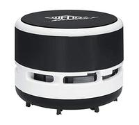 Wedo Mini aspirateur de table 20520101 avec batterie Récipient collecteur dévissable Noir/Blanc