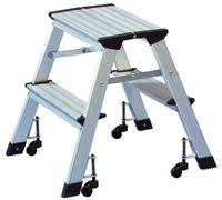 Wedo Escabeau en aluminium, capacité 150 kg, 2 x 2 marches
