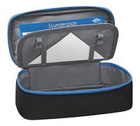 Wedo 24243010 trousse à crayons, polyester, rabat intérieur, Noir/bleu , 23 x 12 x 6,5 cm