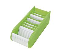 Wedo 2508011 Fichier d'apprentissage A8, fermeture par enroulement, 6 plaques d'appui Inclus 100 cartes 21.7 x 9.2 x 7.3 cm, Vert clair