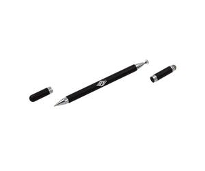 Wedo 2617001 Tablet Pen 3 for All | Stylet avec Pointe Disque, Stylo Bille et Pointe Tactile | Polyvalent | pour Travailler de précision sur la Tablette | Mine Bleue | Noir