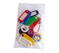 Wedo Lot de porte-clés 26210 – étiquette et anneau d'identité, coloris assortis, moderne