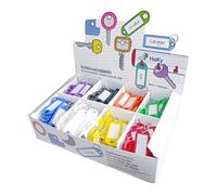 Wedo 2628034 Paquet de 200 Porte-clés avec étiquette de marquage Couleurs Assorties