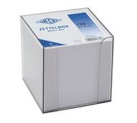 Wedo 2702650 Cube-mémo en plastique avec feuillets 9 x 9 cm Transparent fumé