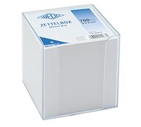 Wedo 270265016 Cube-memo en plastique avec feuillets 9 x 9 cm Transparent