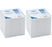WEDO 270265016 Cube-memo en plastique avec feuillets 9 x 9 cm Transparent (Lot de 2)