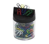 WEDO distributeur d'agrafes rond transparent rempli de 125 agrafes de couleur