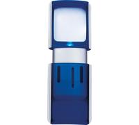 WEDO 271 7503 Loupe rectangulaire avec éclairage LED, bleu translucide