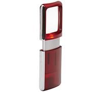 Wedo 2717502 Loupe rectangulaire à éclairage LED Rouge