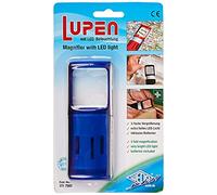 Wedo 2717503 Loupe rectangulaire à éclairage LED Bleu