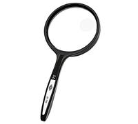 Wedo 2717509 Loupe ronde en plastique Grossissement 2/4 fois 74,5 mm Noir