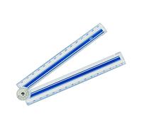 Wedo 521530 Règle Klapp 15-30 cm avec Échelle d'Angle Transparent