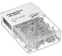 Wedo – Punaises 54 249 – 100 pièces transparentes – 10 mm x 23 mm