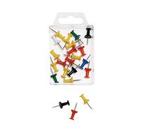 Wedo 54199 épingles Diabolo forme de dans une boîte transparente, Lot de 20, farbigsortiert