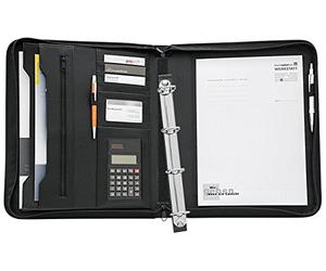 WEDO 581101, Conférencier College Noir à 4 anneaux, avec calculette