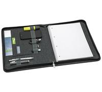 Wedo 58351412 2018 Porte-bloc collège A4, fermeture éclair, nombreuses poches & passants Insertion pour gauchers, polyester, gris