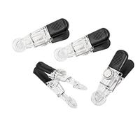 WEDO 6422016 Lot de 4 Pinces magnétiques Glossy Transparent/Noir