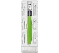 Wedo 78 72199 cutter couteau pour loisirs créatifs comfortline avec poignée douce, 5 lames de précision, 1 alène perçante, 2 c G