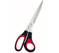 Wedo 97610 Ciseaux en acier inoxydable avec poignée souple 25,5 cm Noir/Rouge