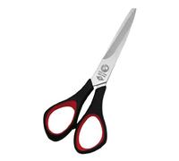 Wedo 97651 Ciseaux de bricolage universels pour gaucher avec poignées souples en plastique Noir/rouge 14 cm