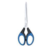 Wedo 9897 Ciseaux en acier inoxydable avec poignée softcut 18 cm Noir/Bleu