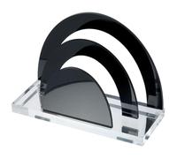 Wedo Acryl Exklusiv 0603001 Porte-lettres 2 compartiments Transparent/Noir