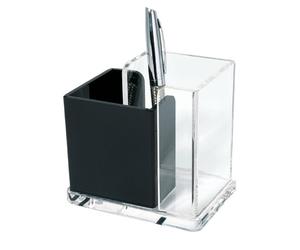Wedo Acryl Exklusiv 0606001 Pot à crayons Transparent/Noir