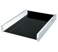 Wedo Acryl Exklusiv 0608001 Corbeille à courrier A4 Transparent/Noir