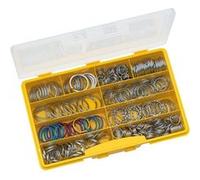 Anneaux porte-clé en métal, assortiment de 300 pièces