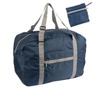 WEDO BAGTOGO Sac de Voyage Pliable (35 l), Nylon imperméable et léger, Bretelles réglables, Fermetures éclair imperméables, Sangle de Fixation pour Trolley, Bleu