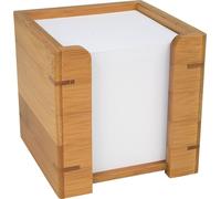 WEDO Boîte à fiches en bambou avec papier de 900 feuilles (90 x 90 mm)