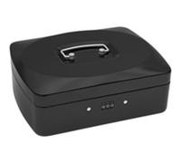 WEDO 146321Z,Coffret à monnaie, taille 4 noir/blanc avec serrure à combinaison 25x19x9 cm